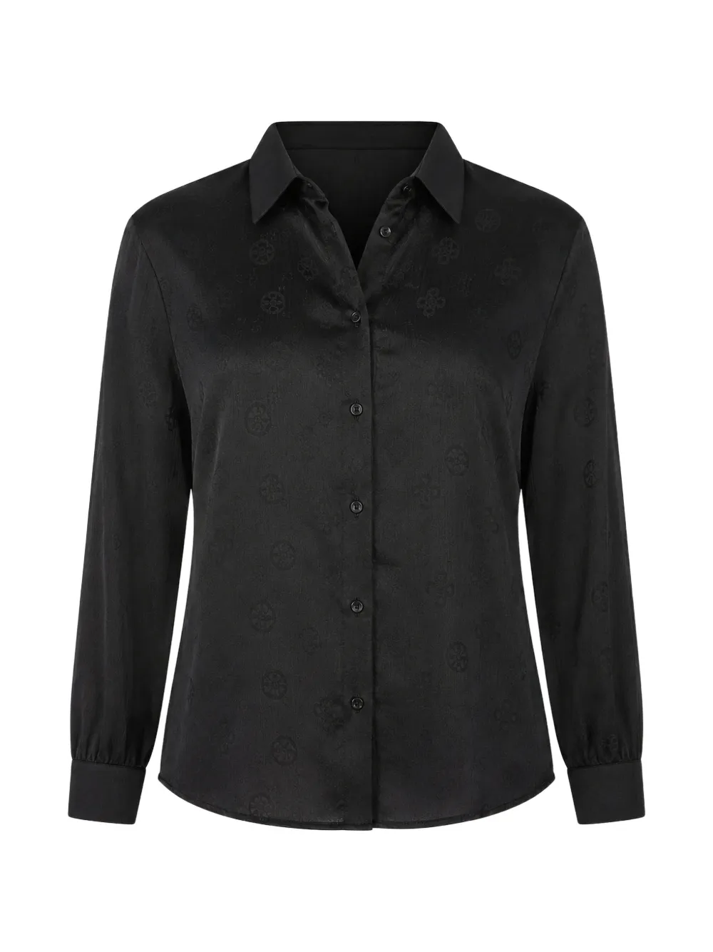 GUESS USA logo-jacquard long-sleeve shirt
