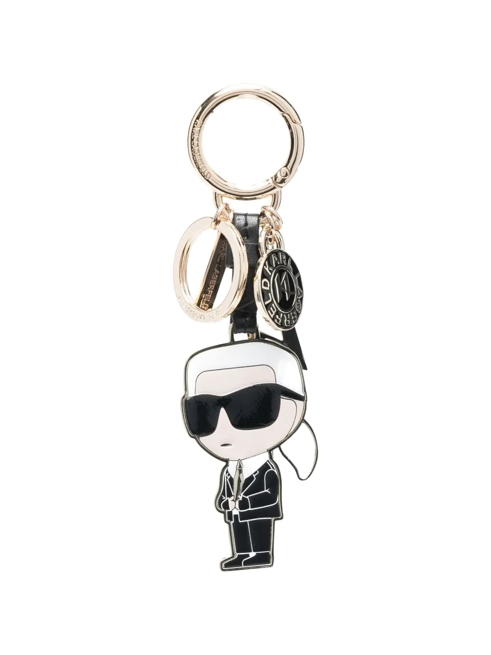 Karl Lagerfeld Ikonik logo-charm keyring