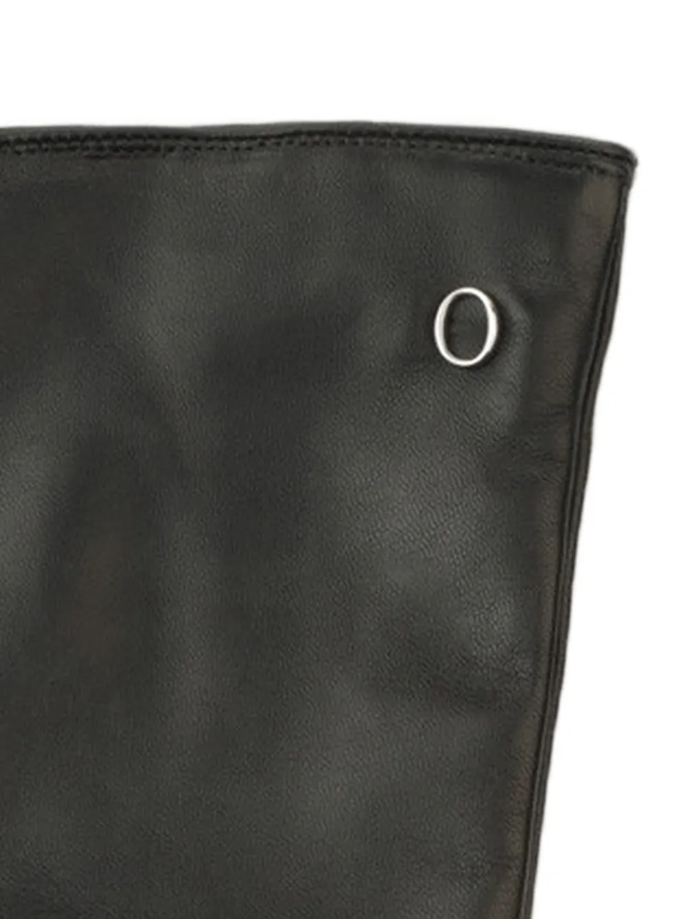 Orciani Flake leren handschoenen met logo-plakkaat Zwart