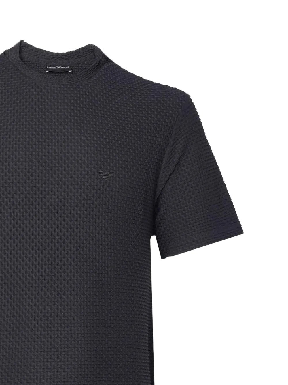Emporio Armani T-shirt met wafelpatroon Zwart