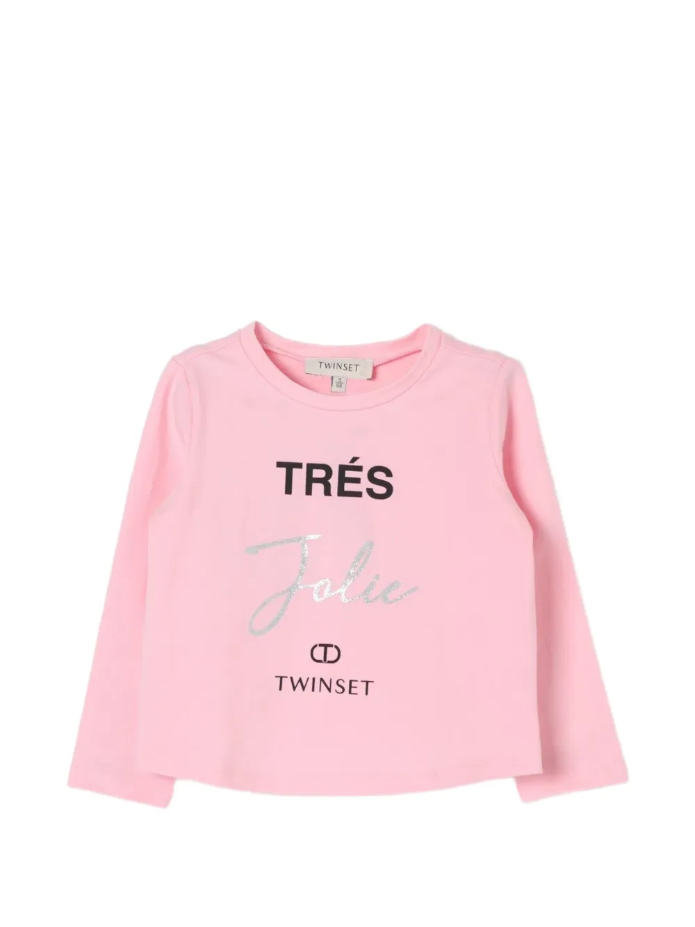TWINSET Kids logo-print long-sleeve T-shirt - Rosa