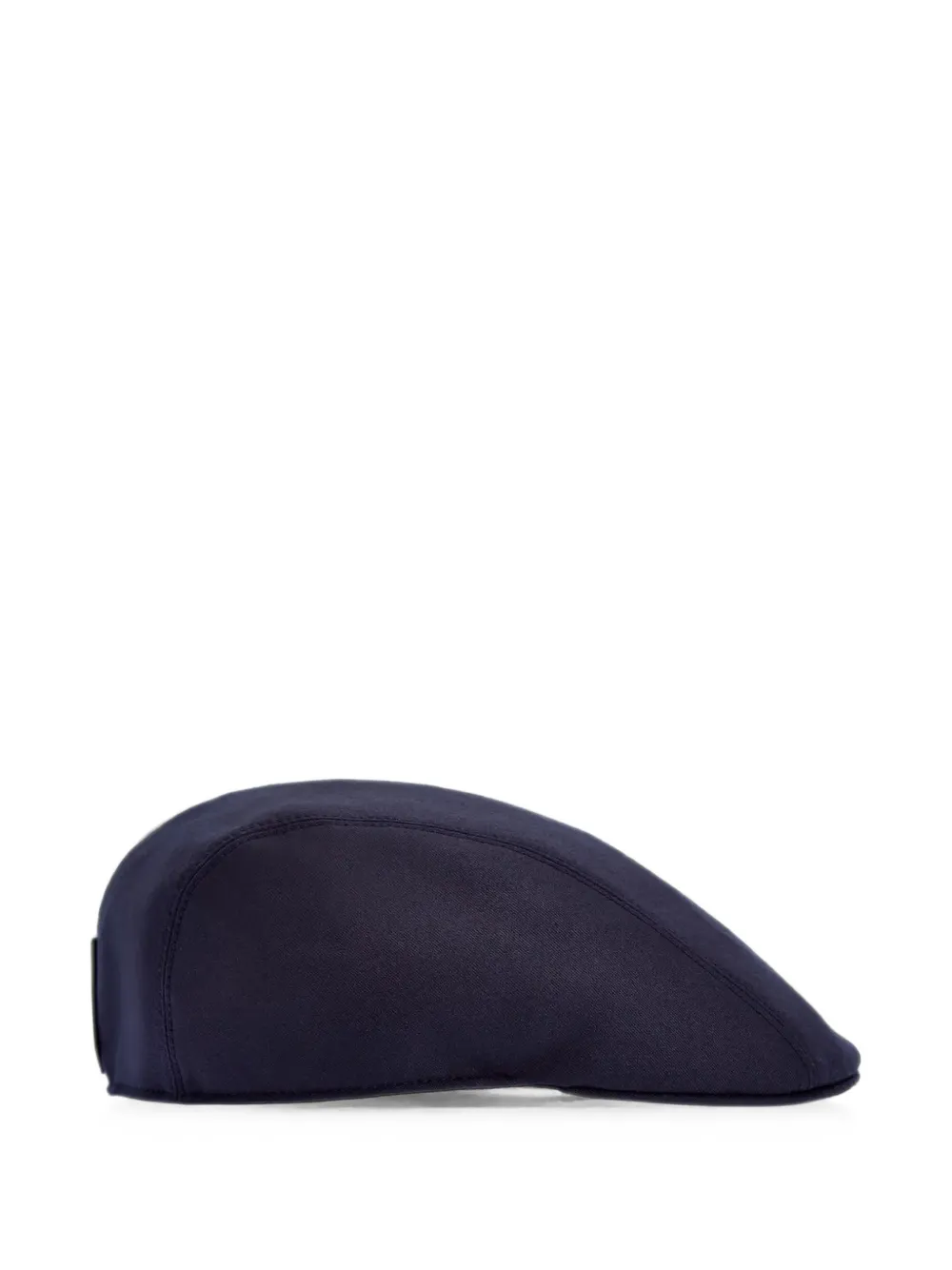 Canali logo-patch wool flat cap - Blu