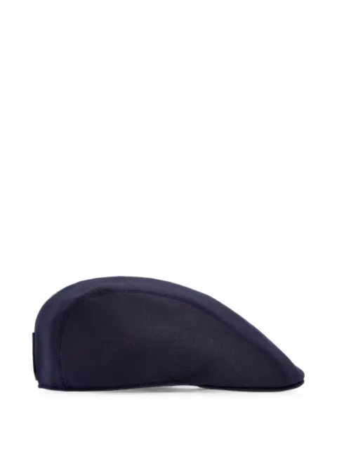 Canali logo-patch wool flat cap