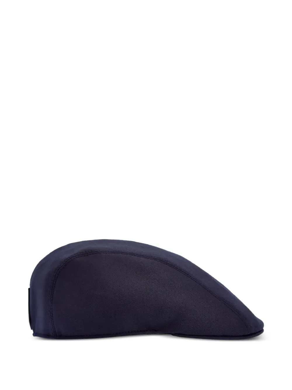 Canali logo-patch wool flat cap - Blu