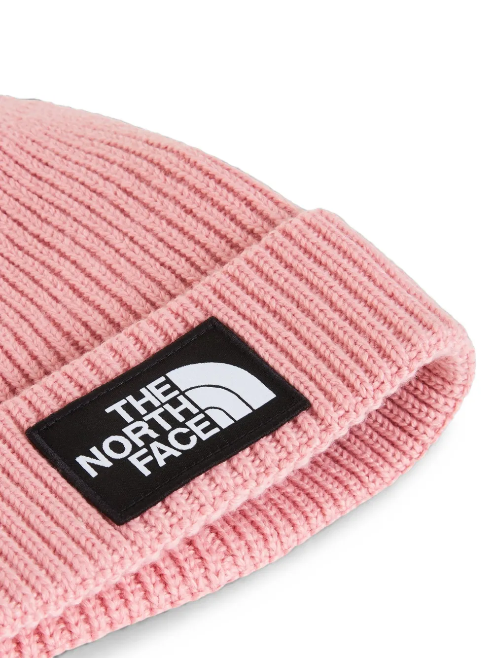 The North Face Kids Geribbelde muts met logo-patch Roze