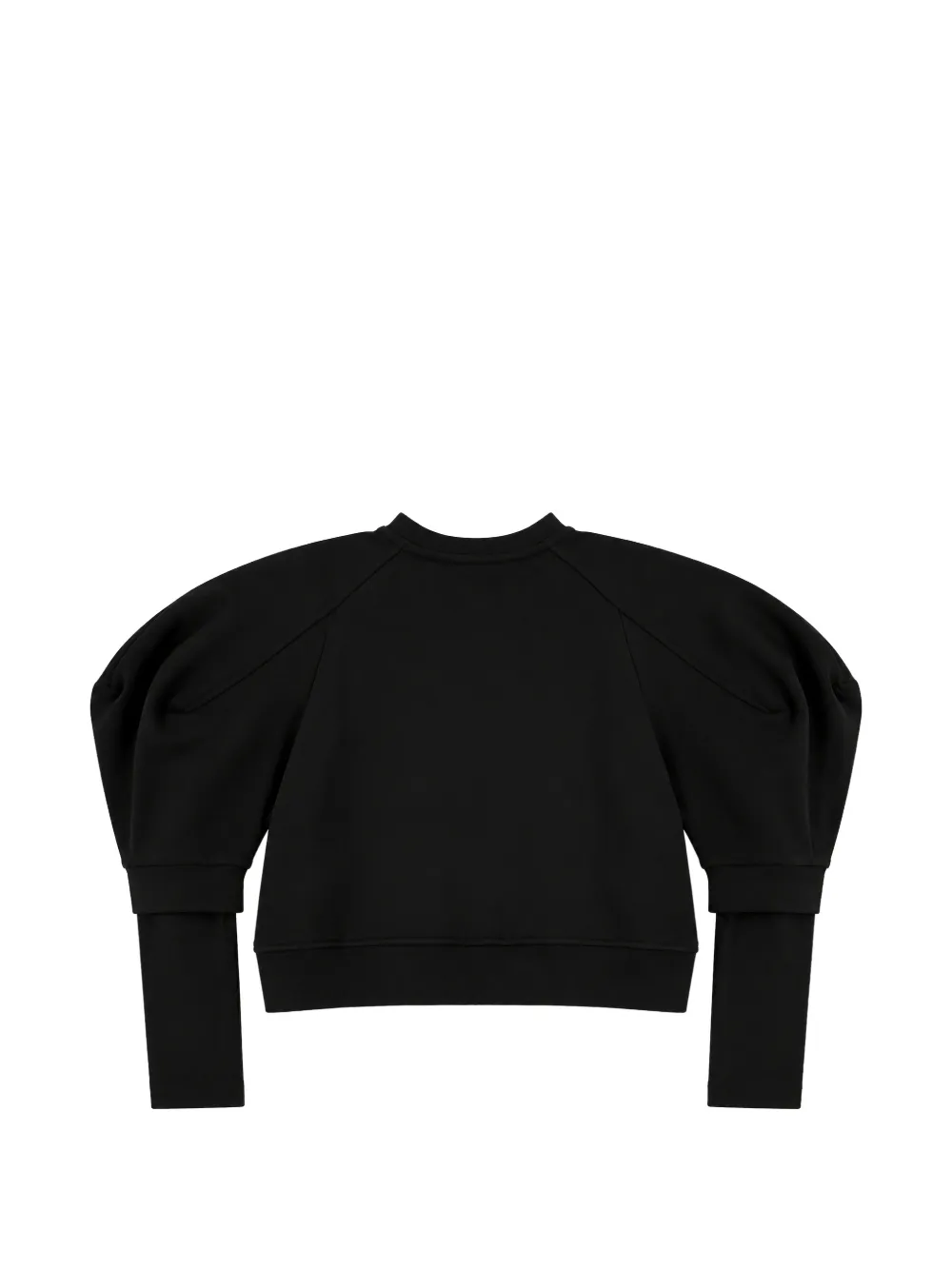 Elisabetta Franchi La Mia Bambina Sweater met pofmouwen en logo-plakkaat Zwart