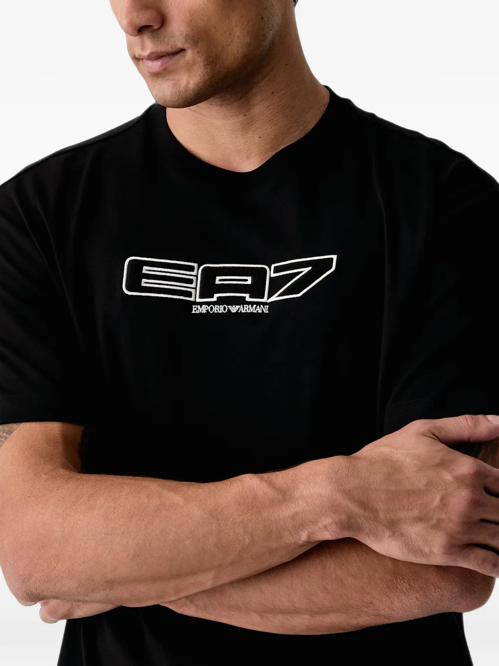 Ea7 Emporio Armani T-shirt met logoprint Zwart
