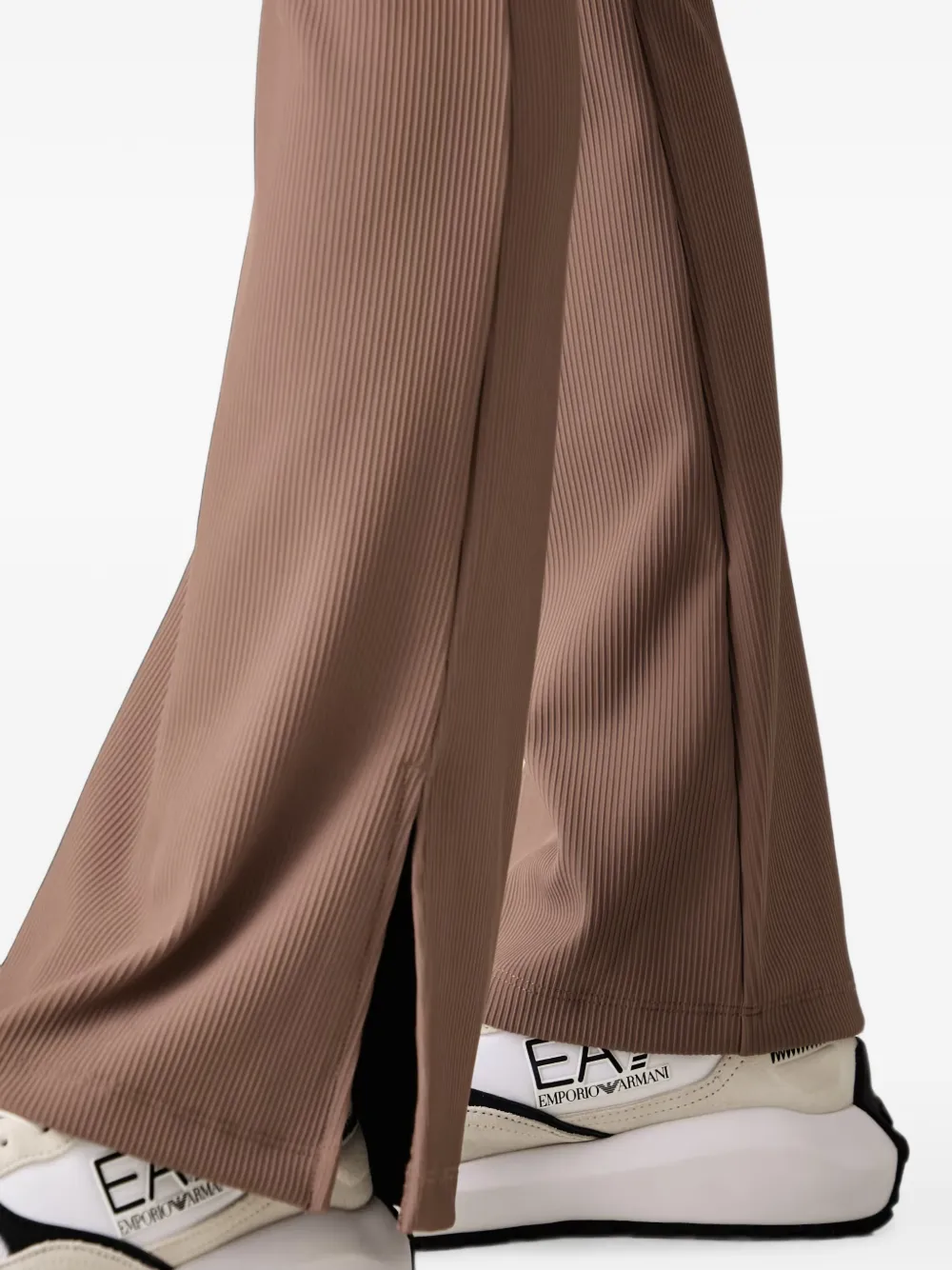Ea7 Emporio Armani Ribgebreide legging Bruin