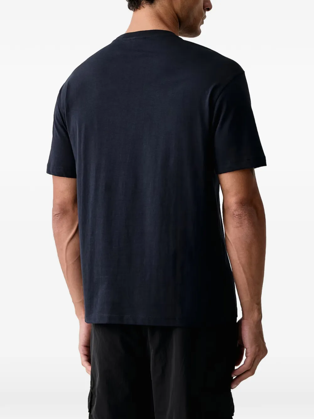 Ea7 Emporio Armani logo-patch T-shirt Blauw