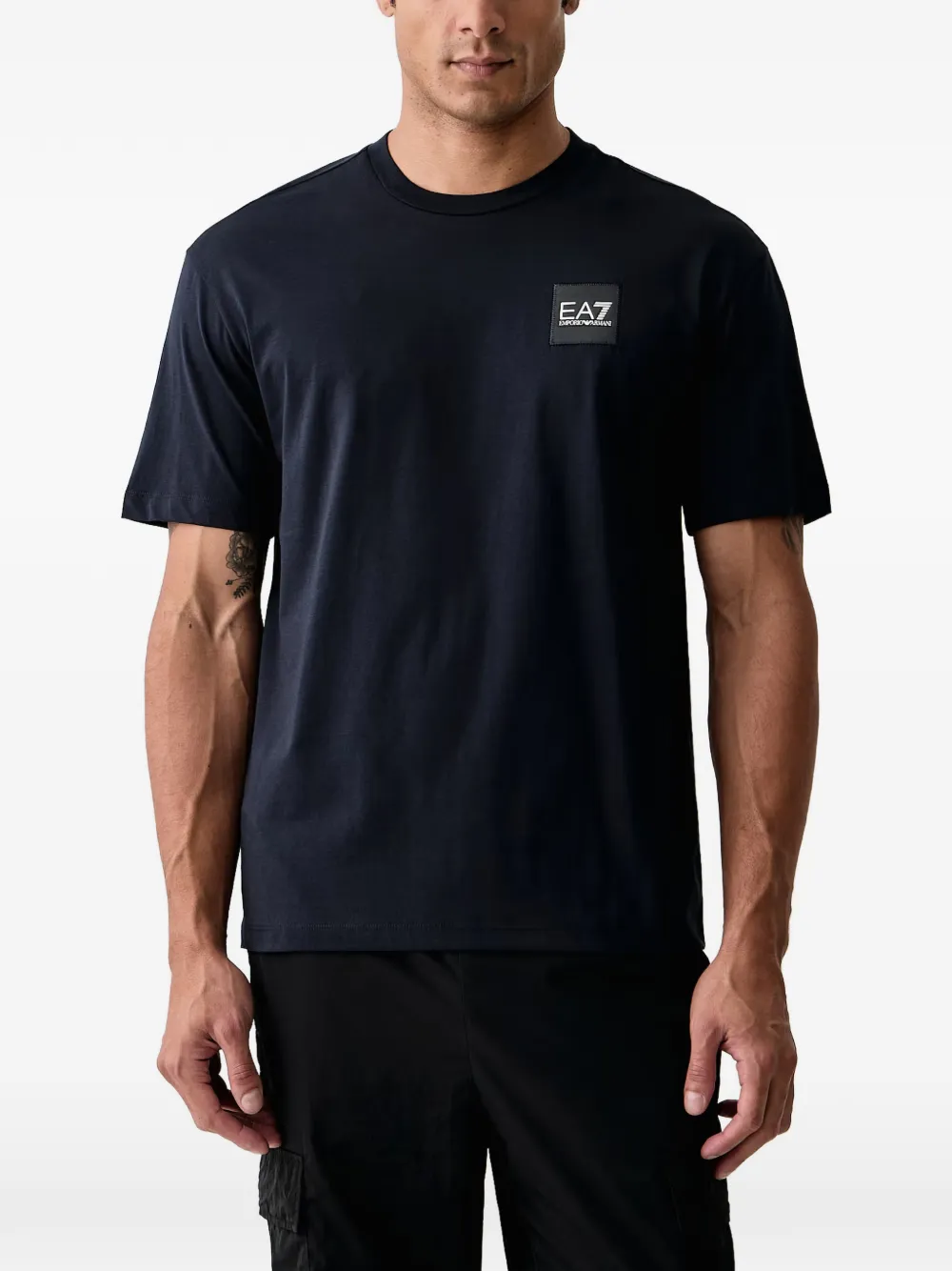 Ea7 Emporio Armani logo-patch T-shirt
