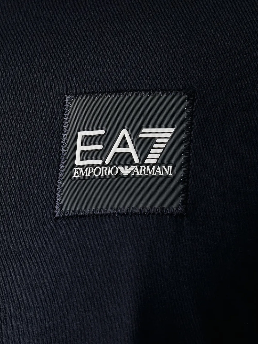 Ea7 Emporio Armani logo-patch T-shirt Blauw