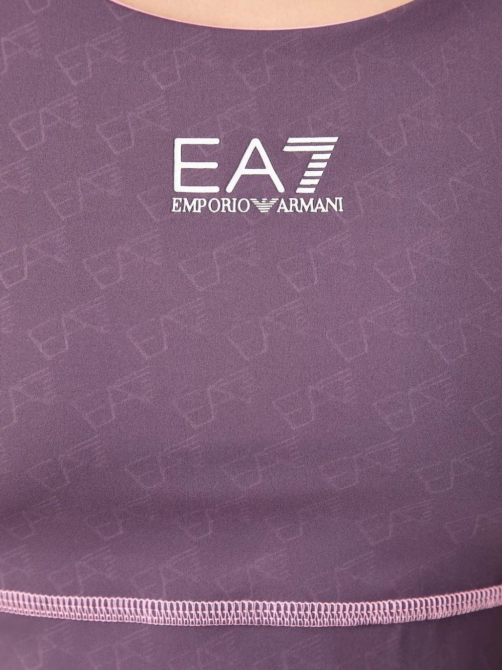 Ea7 Emporio Armani Omkeerbare sport-bh met logo-print Paars