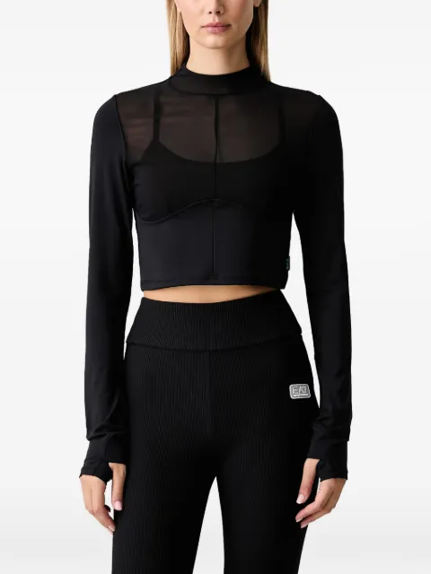 Ea7 Emporio Armani Train 7.0 mesh-panelled cropped top and bra set