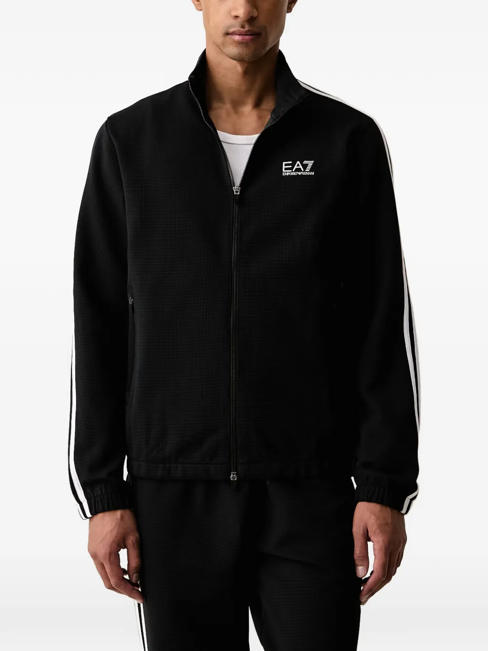 Ea7 Emporio Armani logo-print zip-up tracksuit