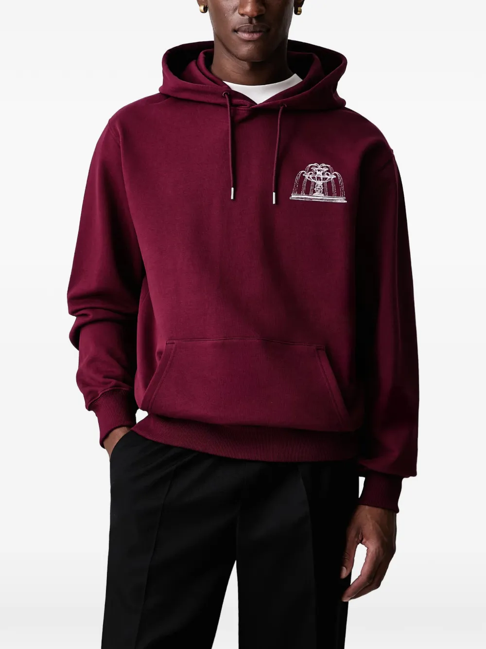 Drôle De Monsieur Fountain-Print hoodie