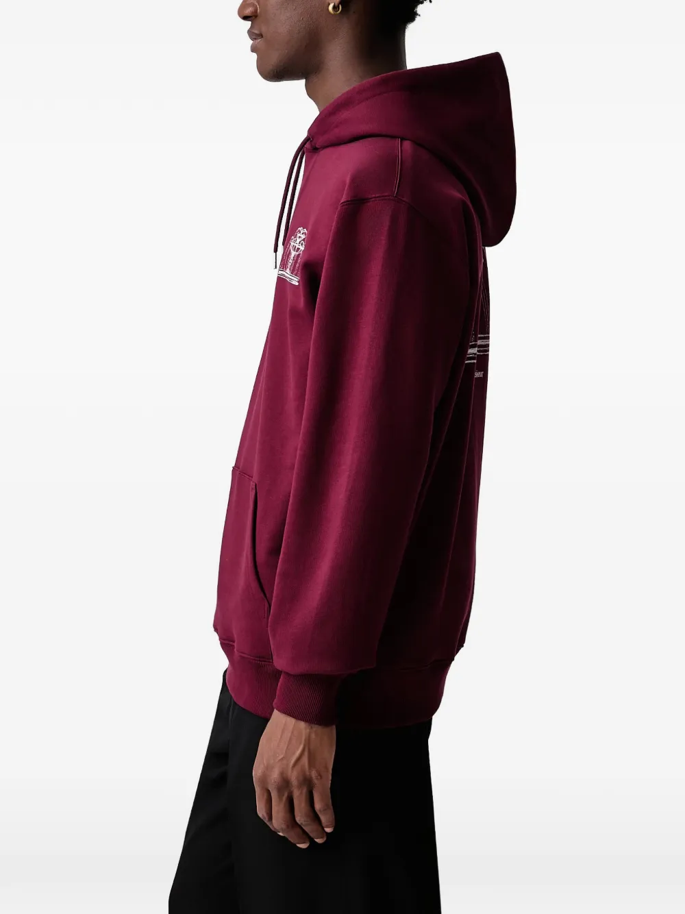 Drôle De Monsieur Fountain-Print hoodie Rood