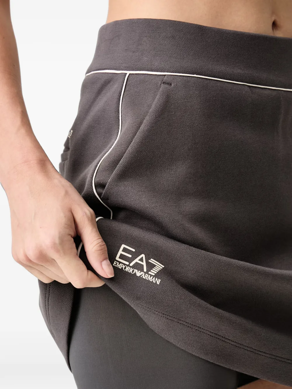 Ea7 Emporio Armani Skorts met logo-print en afwerking Grijs