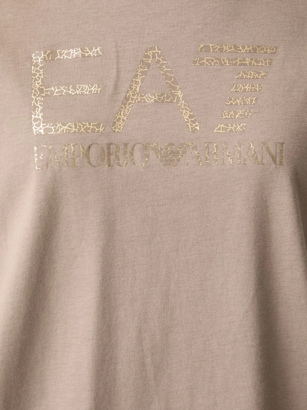 Ea7 Emporio Armani T-shirt met logoprint en korte mouwen Beige