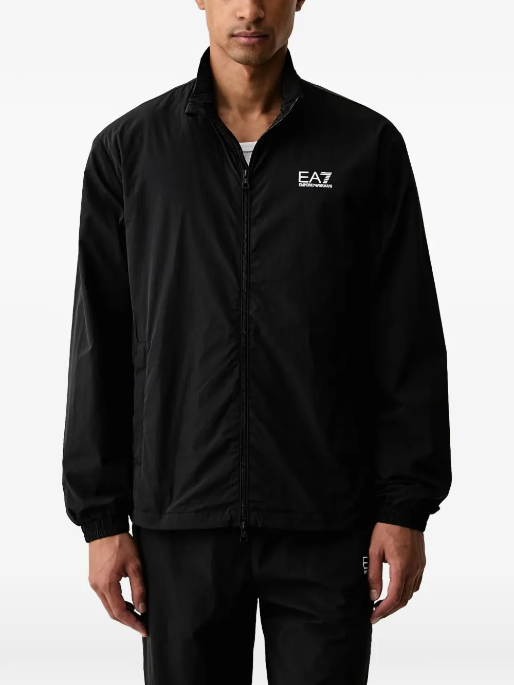 Ea7 Emporio Armani logo-print zip-up tracksuit