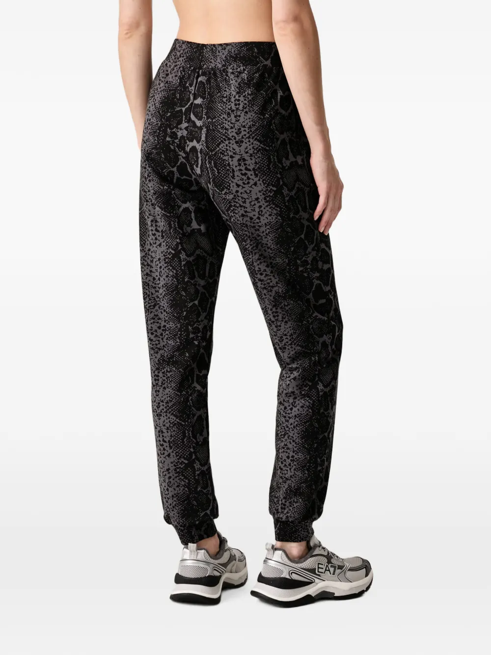 Ea7 Emporio Armani Trainingsbroek met slangenprint Zwart