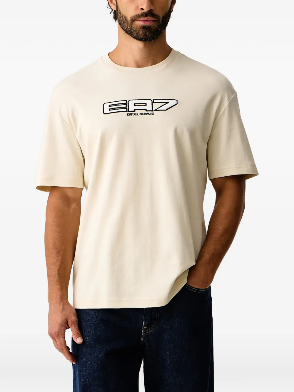 Ea7 Emporio Armani logo-print crew-neck T-shirt
