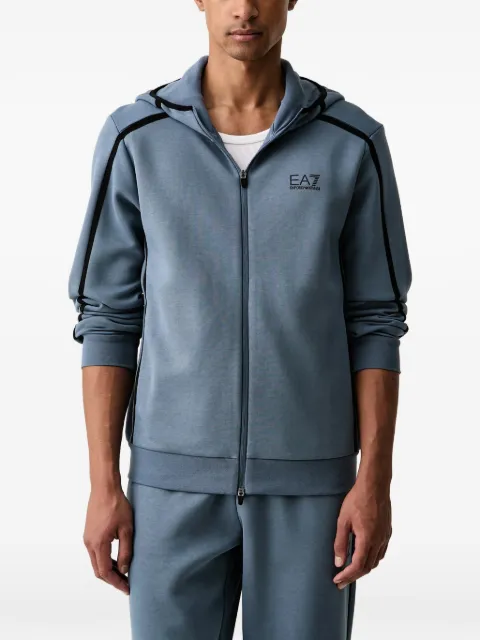 Ea7 Emporio Armani logo-print zip-up tracksuit
