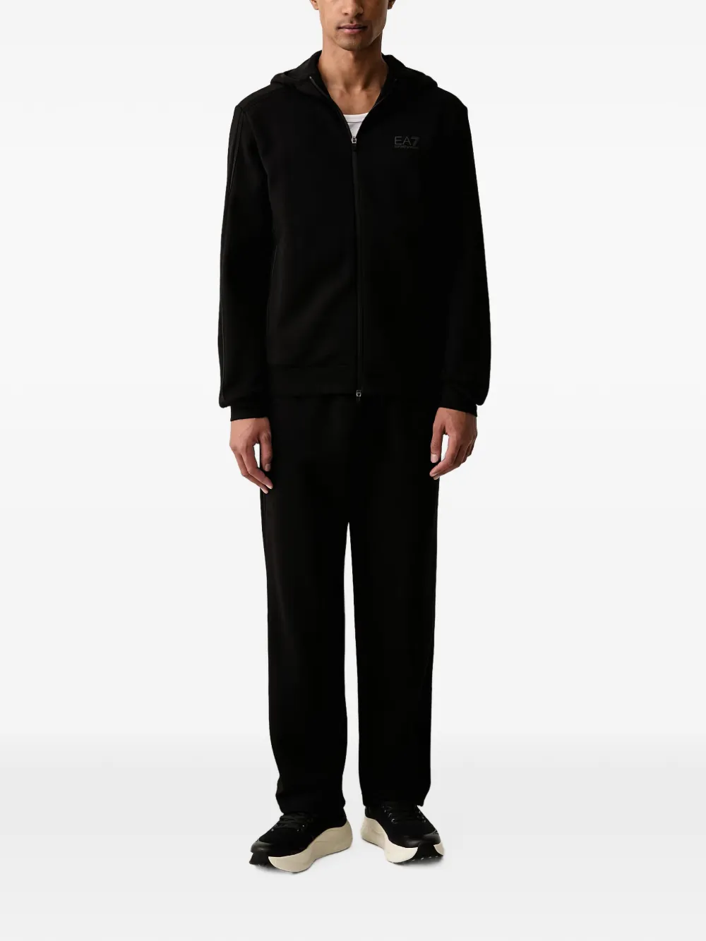 Ea7 Emporio Armani Ventus 7 trainingspak met logo-print en rits Zwart
