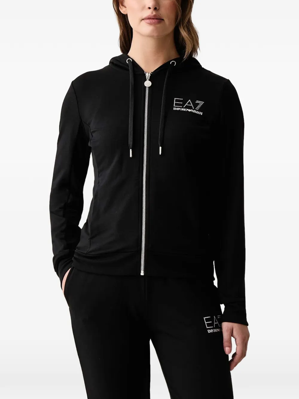 Ea7 Emporio Armani logo-print tracksuit - Nero