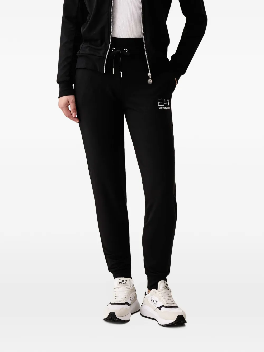 Ea7 Emporio Armani Trainingspak met logoprint Zwart