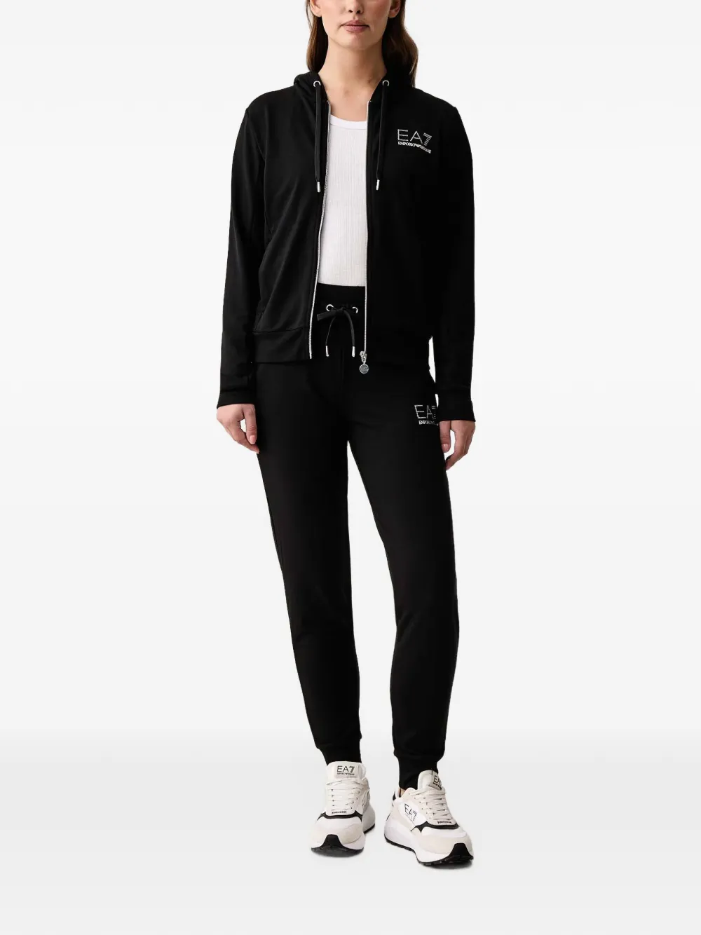 Ea7 Emporio Armani Trainingspak met logoprint Zwart