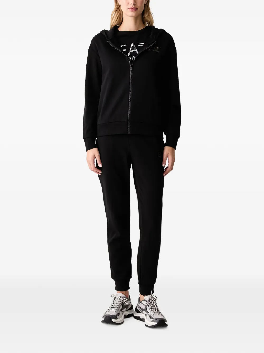 Ea7 Emporio Armani Trainingspak met logoprint Zwart