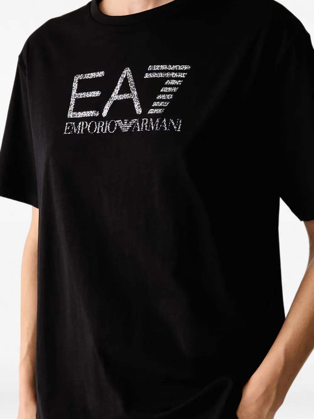 Ea7 Emporio Armani T-shirt met logoprint Zwart