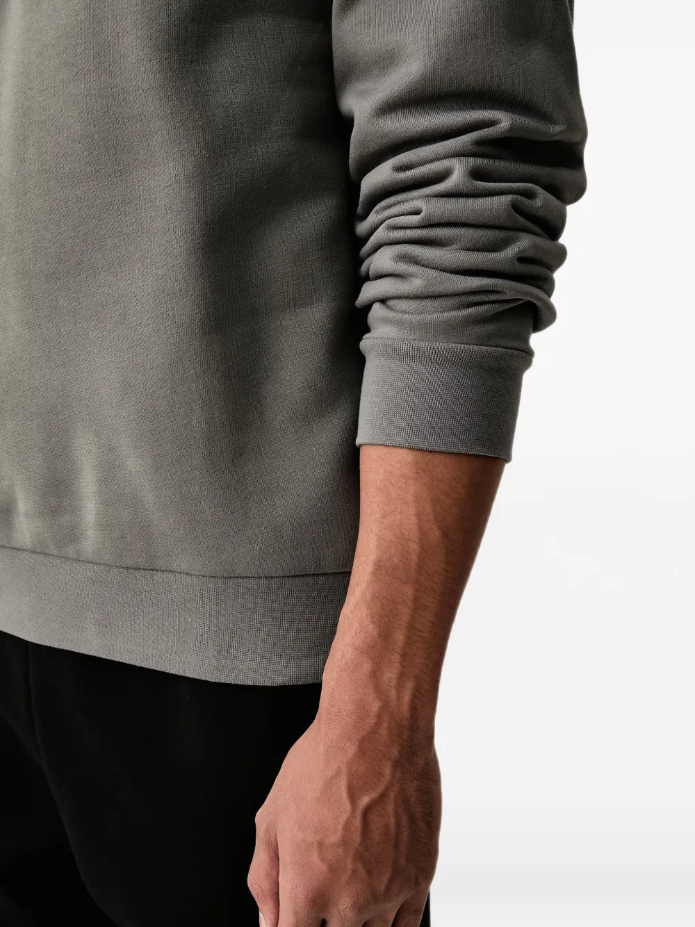 Ea7 Emporio Armani quarter-zip logo-print sweater Grijs