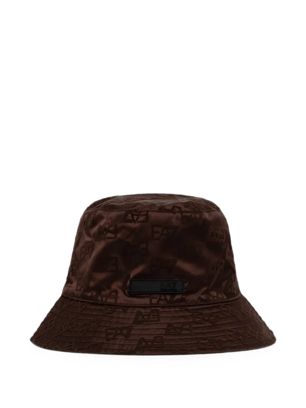 Ea7 Logo-pattern Bucket Hat In Brown