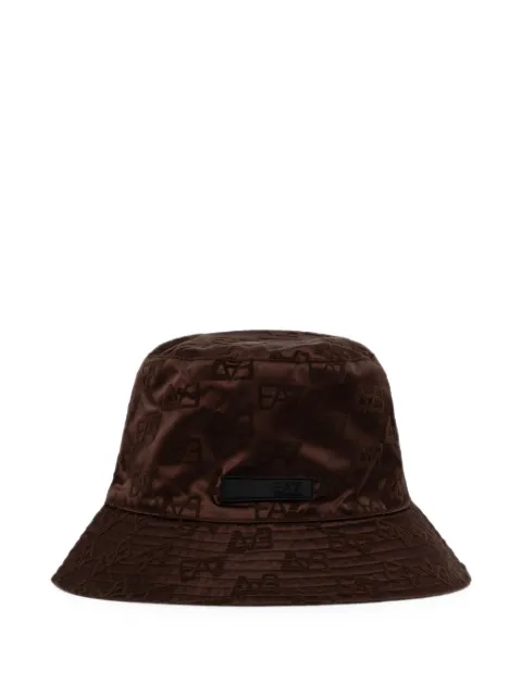 Ea7 Emporio Armani logo-pattern bucket hat