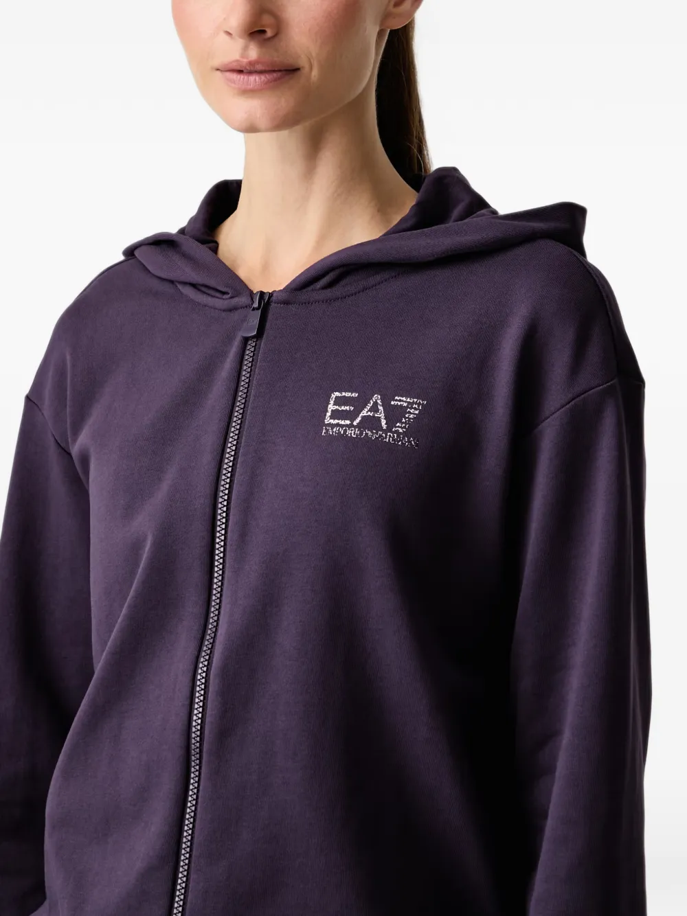 Ea7 Emporio Armani logo-print track suit Paars