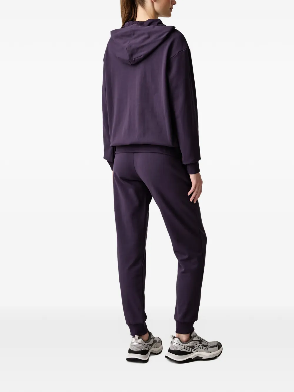 Ea7 Emporio Armani logo-print track suit Paars