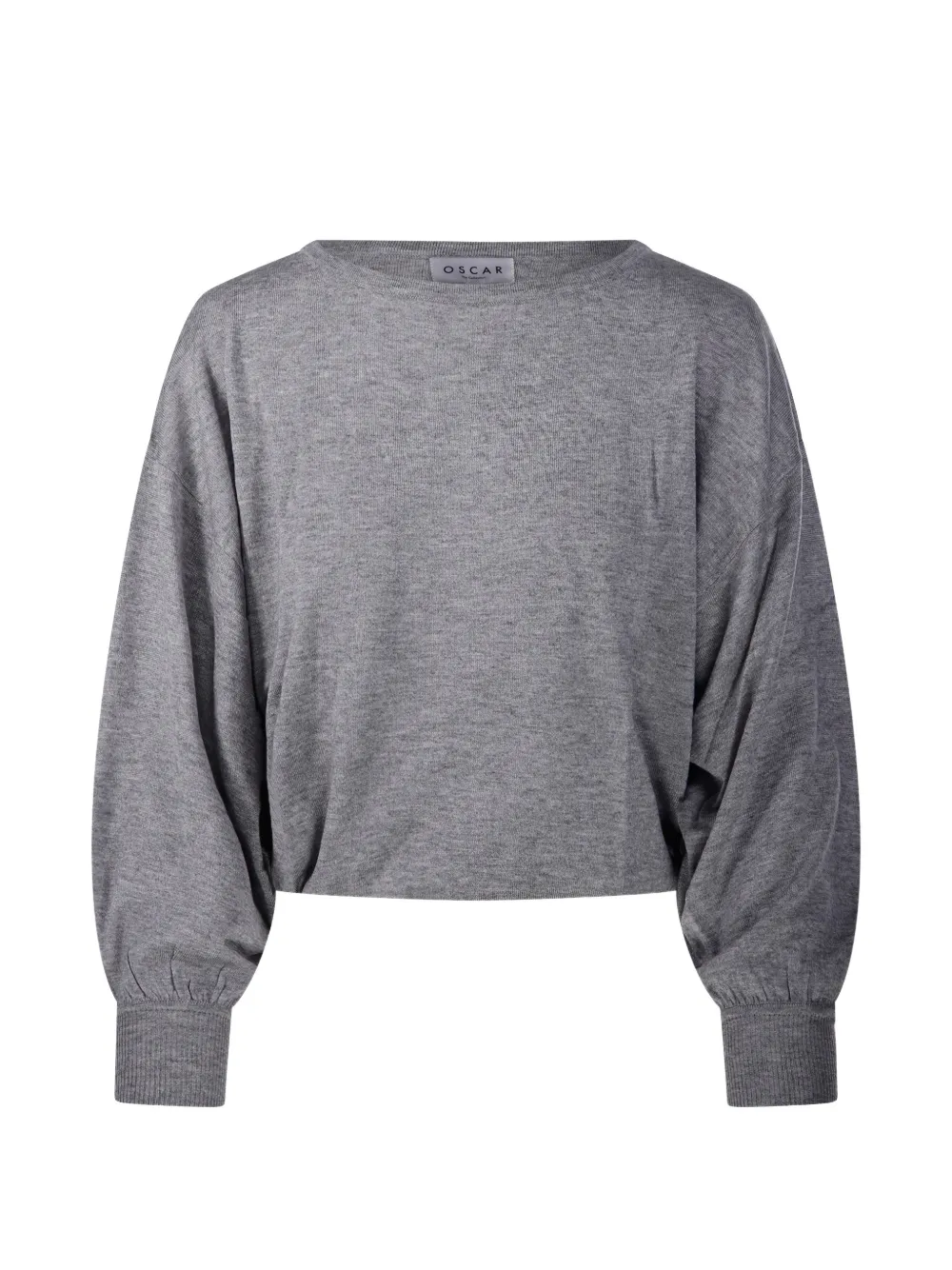 Oscar The Collection Dropped-shoulder Crew-neck Sweatshirt In Grey