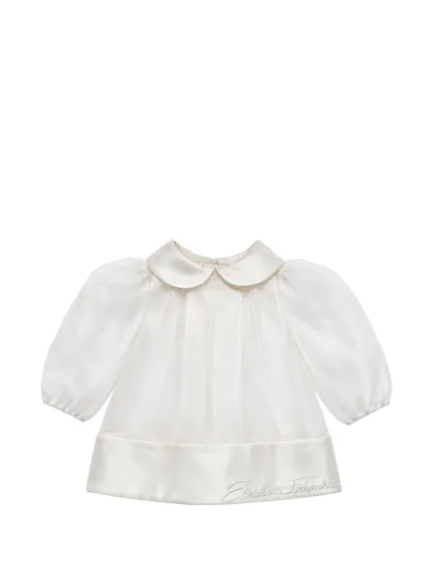 Elisabetta Franchi La Mia Bambina vestido de tul con cuello Peter Pan