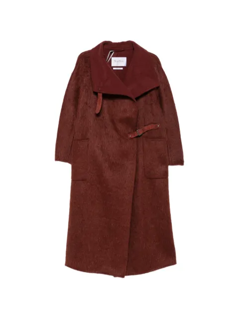 Max Mara buckle-fastening high-neck coat