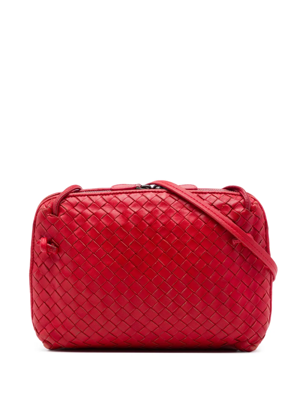 Bottega Veneta Pre-Owned 2012-2026 Nappa Intrecciato Nodini Umhängetasche - Rot