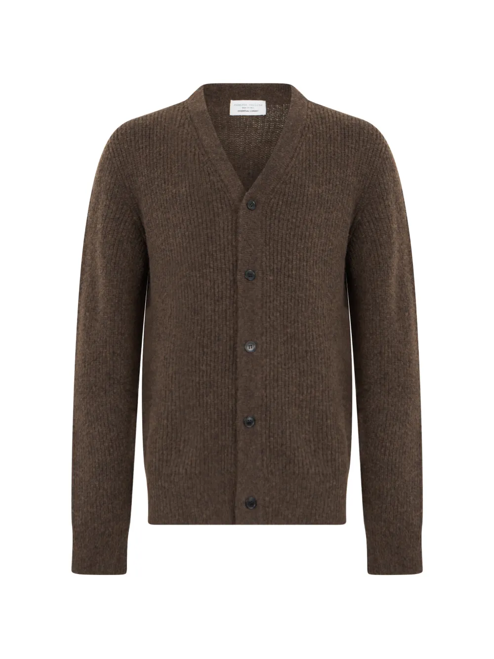 Roberto Collina ribbed-knit V-neck cardigan - Marrone
