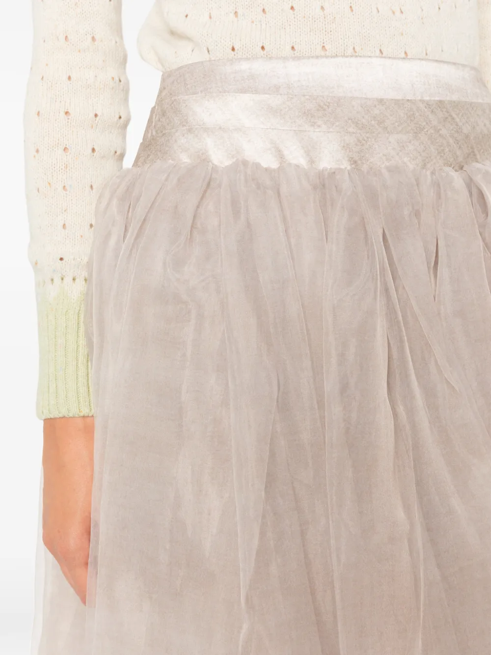Ermanno Scervino Gelaagde midi-rok Beige
