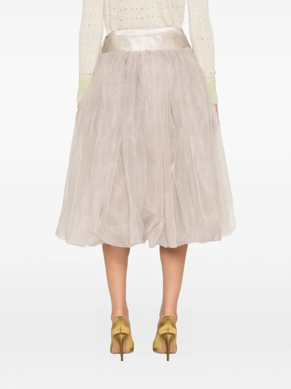 Ermanno Scervino Gelaagde midi-rok Beige