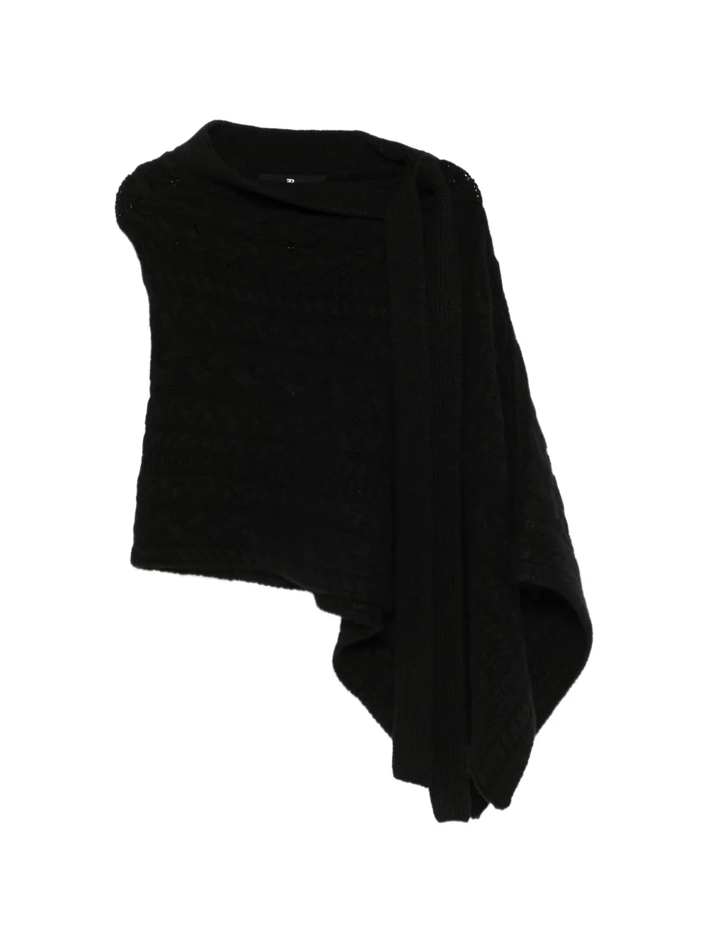 Ermanno Scervino cable-knit asymmetric cape