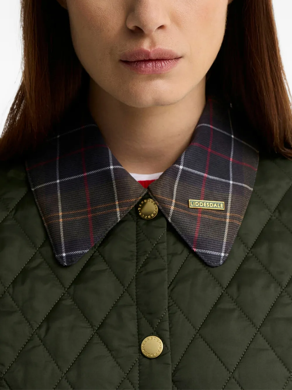 Barbour Icons jack met diamantquilt Groen