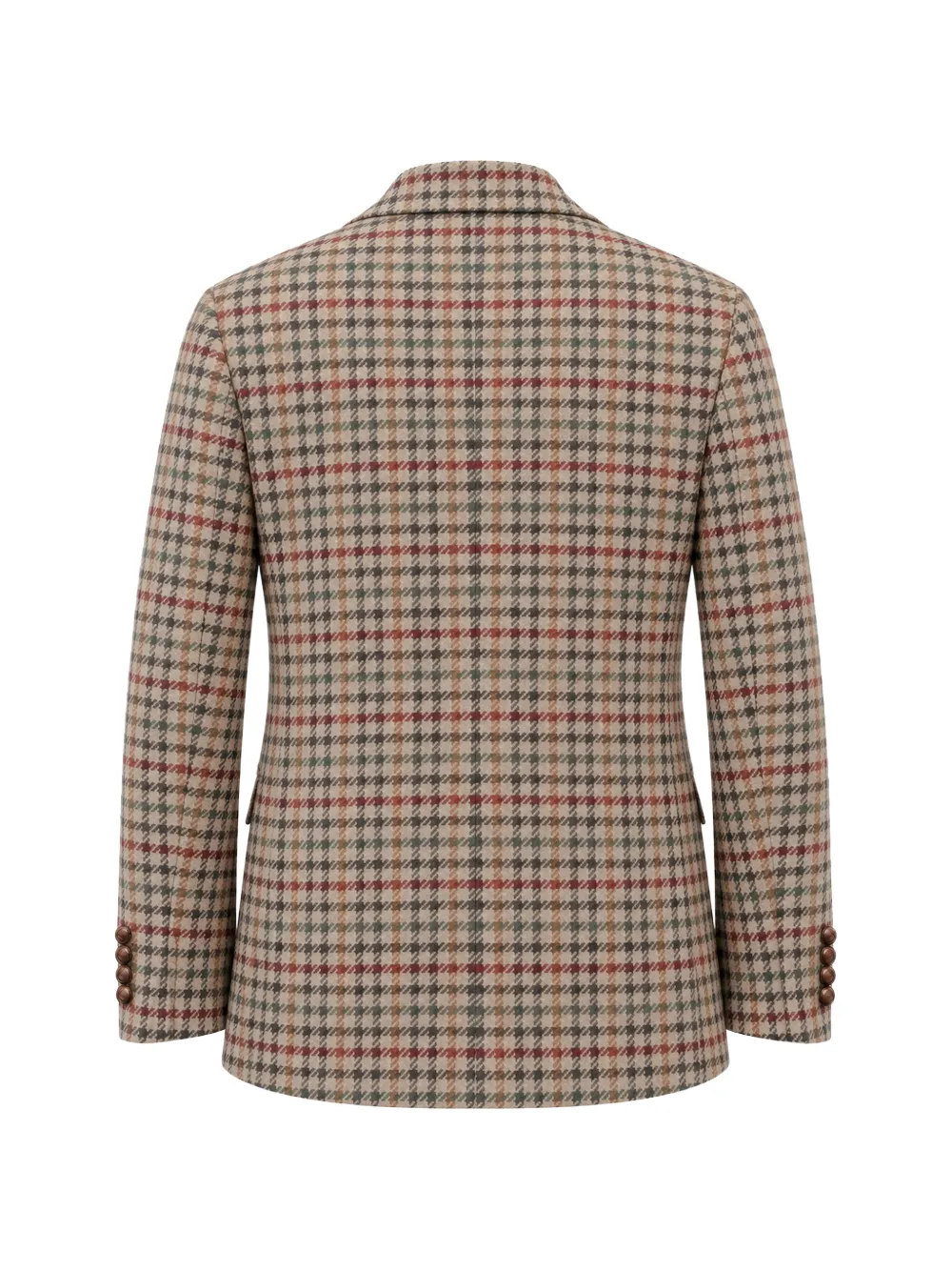 Tagliatore houndstooth check single-breasted blazer Beige