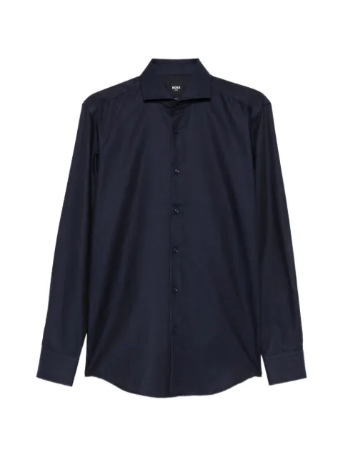 BOSS herringbone-weave slim-fit shirt