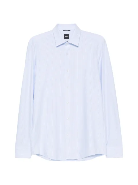 BOSS vertical-stripe long-sleeve shirt