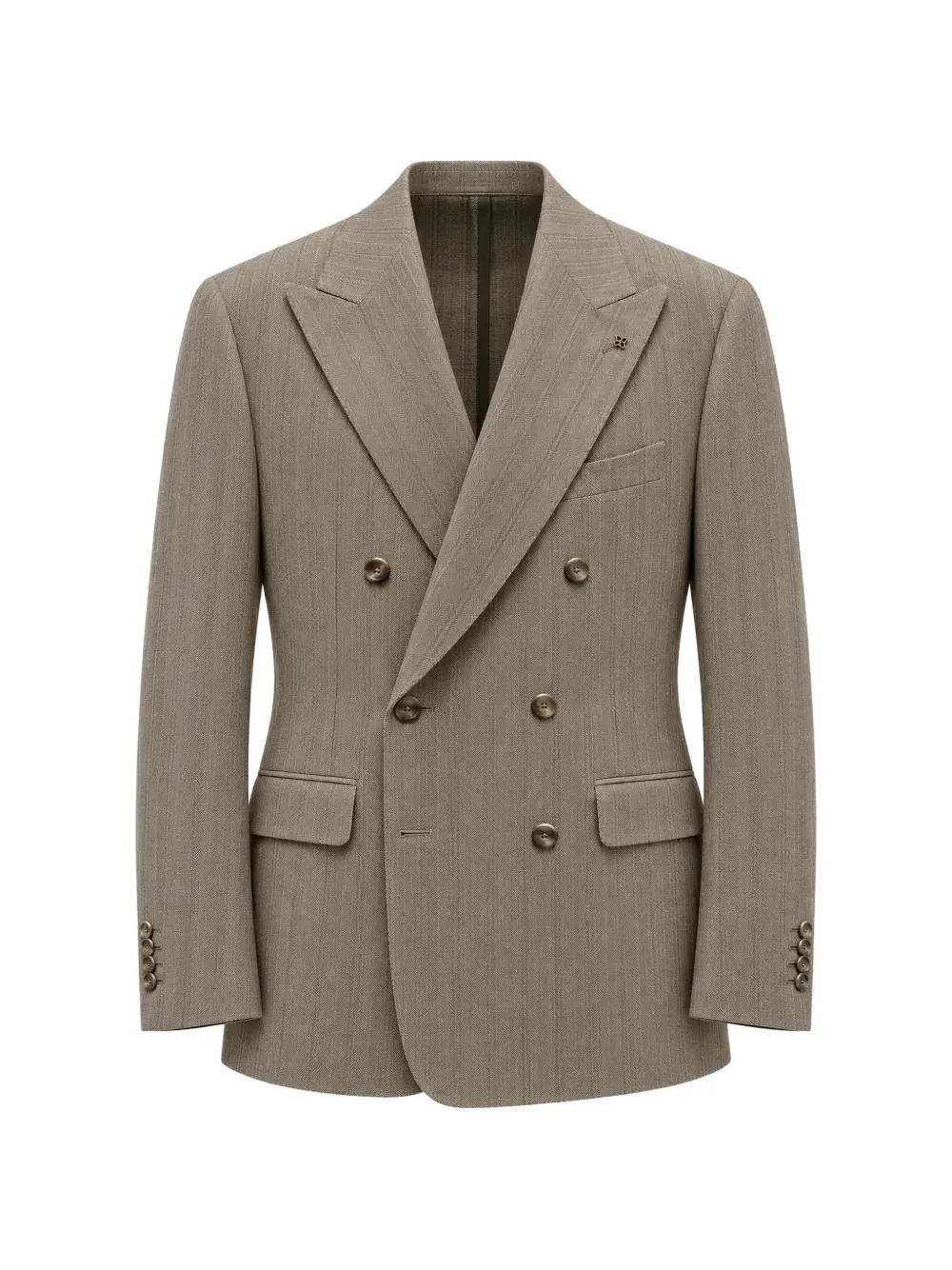 Tagliatore double-breasted pinstriped suit - Marrone